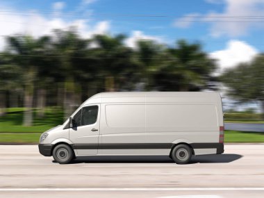 Kargo Paneli Van Mockup Taşıma