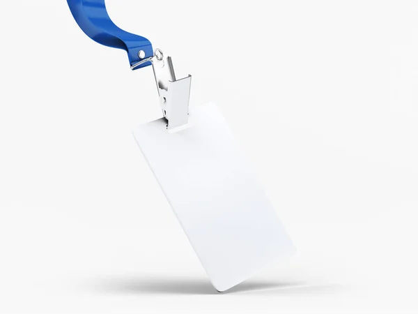 Schlüsselband Name Badge Tag Mockup Rendering — Stockfoto