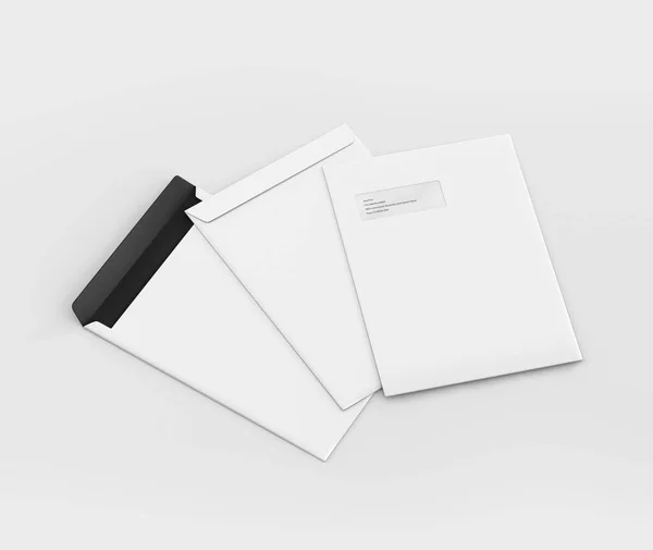 Envelope Mockup Rendering — Stock Photo, Image