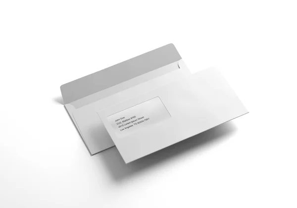 Envelope Mockup Renderização — Fotografia de Stock