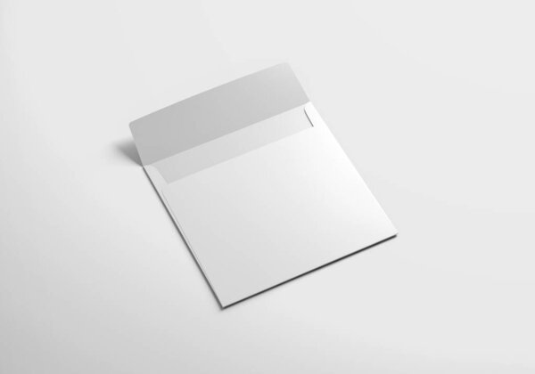 Envelope Square Mockup 3D Rendering 