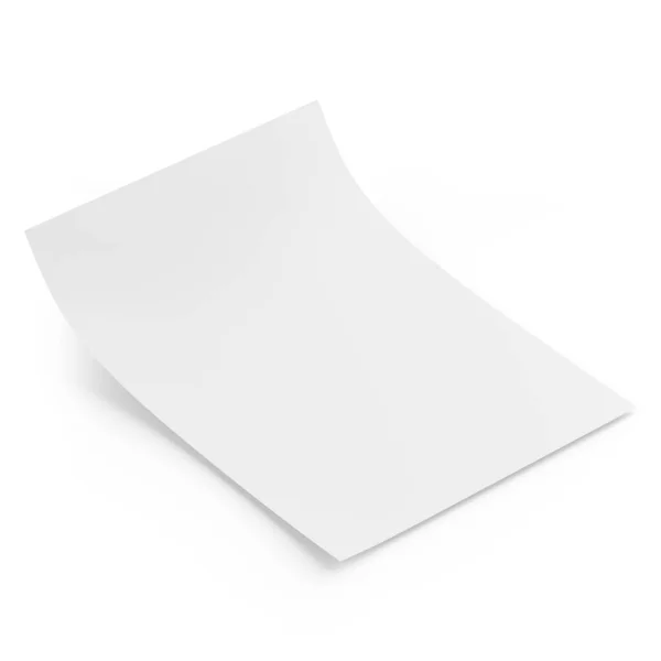 Papier Brief Briefpapier Attrappe Rendering — Stockfoto
