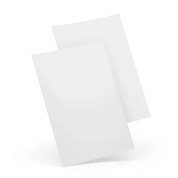 Papier Brief Briefpapier Attrappe Rendering — Stockfoto