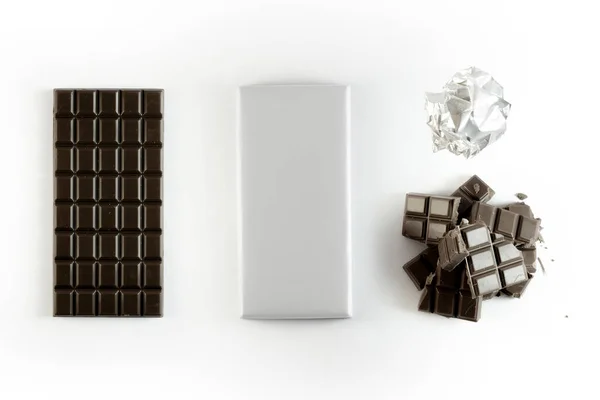 Bar Chocolate Packaging Mockup Rendering — Foto de Stock