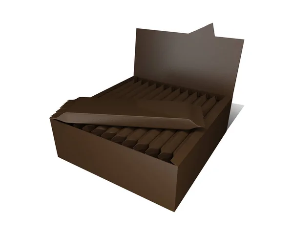 Bar Chocolate Packaging Mockup Renderelés — Stock Fotó