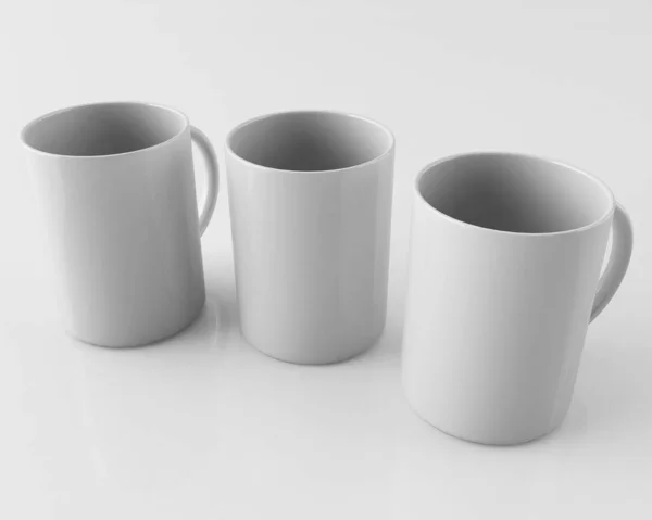 コーヒーマグカップ 3Dレンダリング — ストック写真