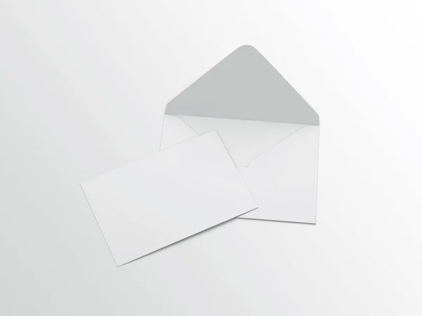Postkarten Einladung Mit Umschlag Mockup Rendering — Stockfoto