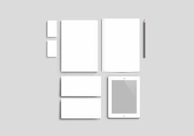 Görsel Brand Kimlik Model, Şirket Kırtasiyesi 3B Hazırlama