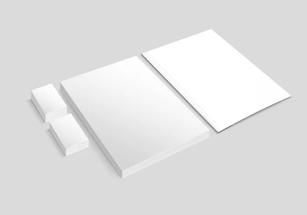 비주얼 브랜드 식별력 Mockup Corporate Stationery Rendering — 스톡 사진