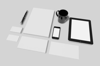 Görsel Brand Kimlik Model, Şirket Kırtasiyesi 3B Hazırlama