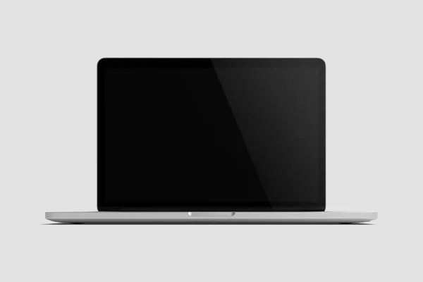 灰色の背景に隔離された空白のスクリーンセーバーを使用して設定されたデバイス3Dレンダリング — ストック写真