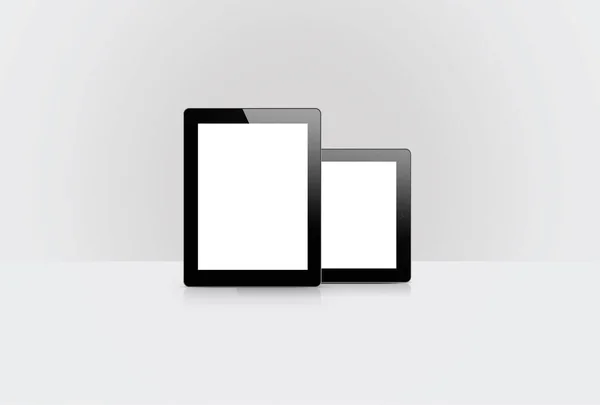 Devices Responsive Set Blank Screen Saver Isolated Grey Background Rendering — Stock Photo, Image