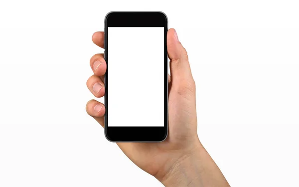 Κινητό Τηλέφωνο Mockup Εικόνα Κενή Οθόνη Λευκό Φόντο Για Διαφήμιση — Φωτογραφία Αρχείου