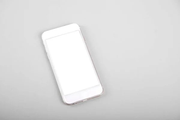Telefone Celular Branco Tela Branca Mockup — Fotografia de Stock