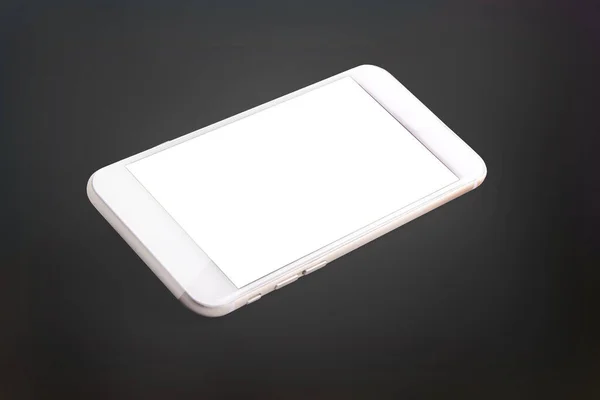 携帯電話の白い画面のモックアップ — ストック写真