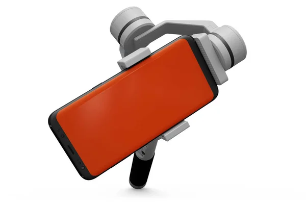 Mobiltelefon Szelfi Stick Mockup Renderelés — Stock Fotó