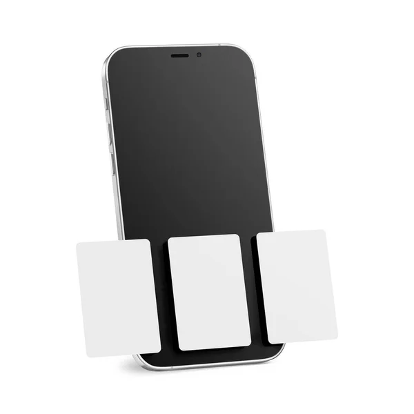 Mobile Phone Mockup Rendering — Stock Photo, Image