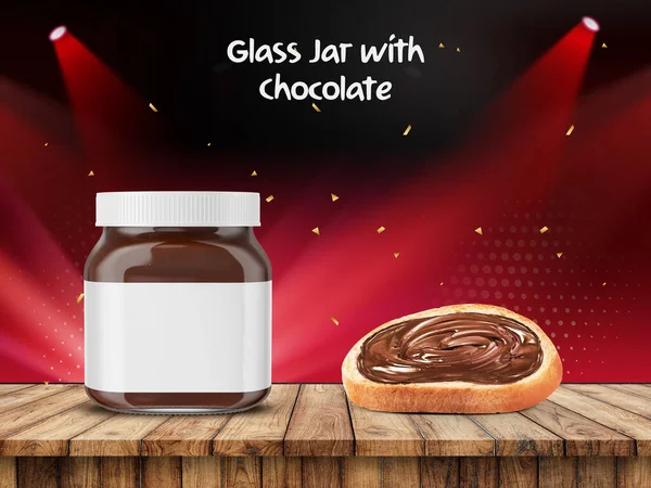 Tahta Masa Üstü Kavanozlu Çikolata Aç