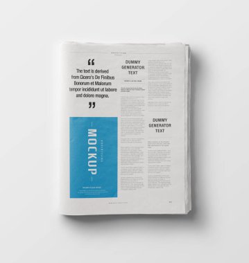 Gazete reklamları 3B Yapılandırma 