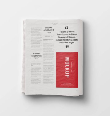 Gazete reklamları 3B Yapılandırma 