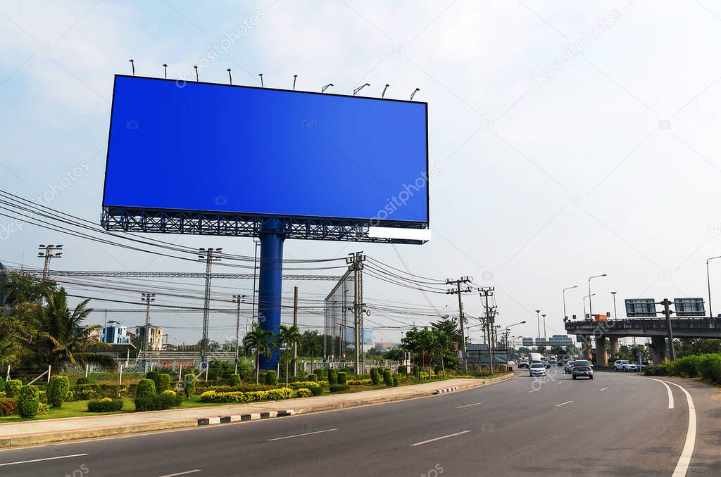 Advertising Outdoor MockUp Billboard On City