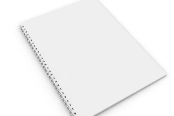 Spiral Notebook Mockup Isolated White Background Rendering — Stock Photo, Image