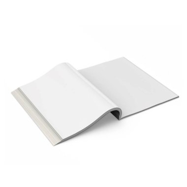 White Book, Template, Clean, Magazine, Mockup 3D Rendering