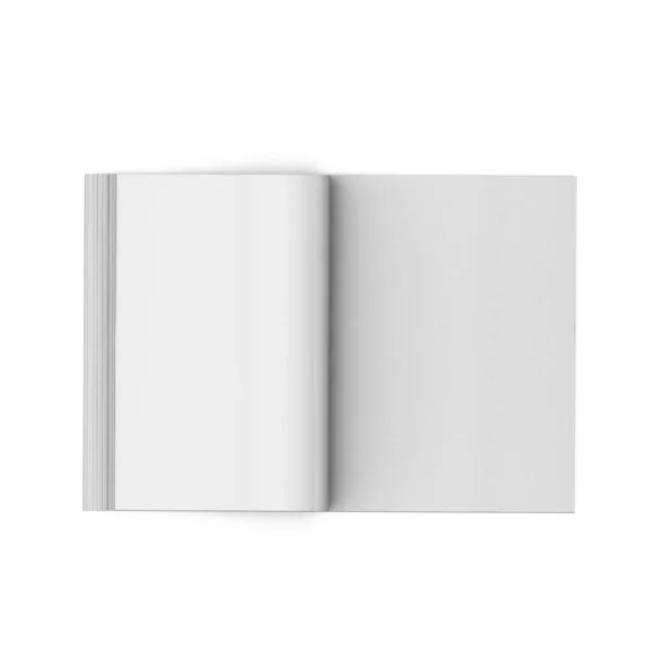 Λευκό Βιβλίο Πρότυπο Καθαρό Περιοδικό Mockup Απόδοση — Φωτογραφία Αρχείου