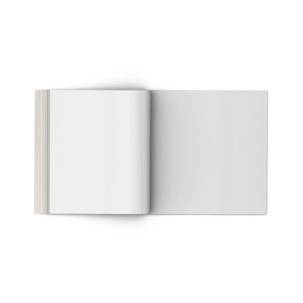 White Book Template Clean Magazine Mockup Rendering — ストック写真