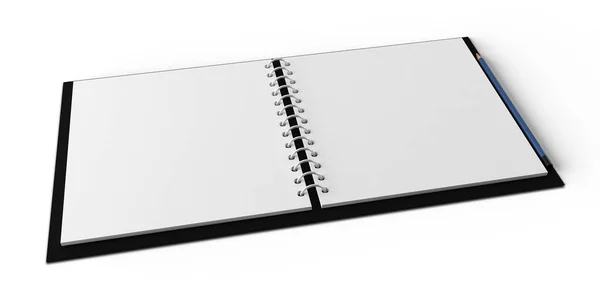 Spiral Notebook Mockup Isolado Fundo Branco Rendering — Fotografia de Stock