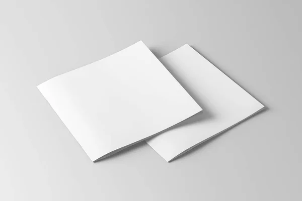 Square Brochure Mockup Rendering Business Design — 스톡 사진