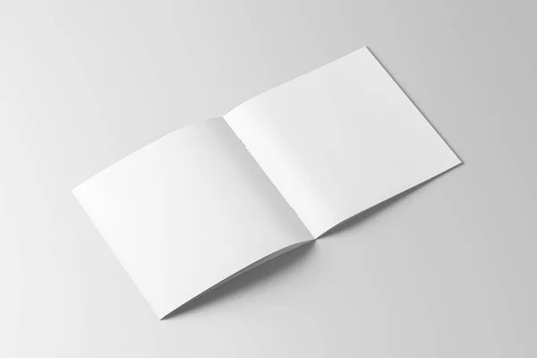 Folleto Cuadrado Mockup Renderizado Diseño Negocios — Foto de Stock