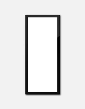 Çerçeve ile Boş Poster Gri Duvar 3D Hazırlama