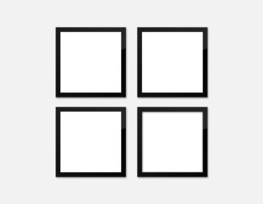 Çerçeve ile Boş Poster Gri Duvar 3D Hazırlama