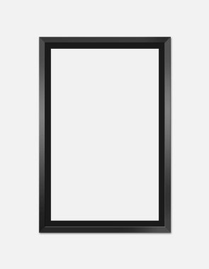 Çerçeve ile Boş Poster Gri Duvar 3D Hazırlama