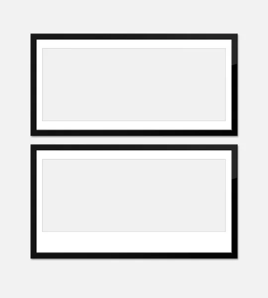 Blank Poster Frame Mock Grey Wall Rendering — Stock Fotó