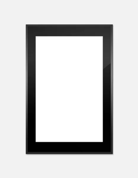 Blank Poster Frame Mock Grey Wall Rendering — ストック写真
