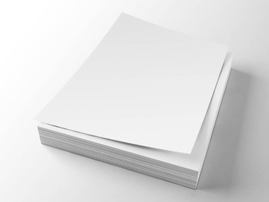 A4 Paper With Grey Background 3D Rendering