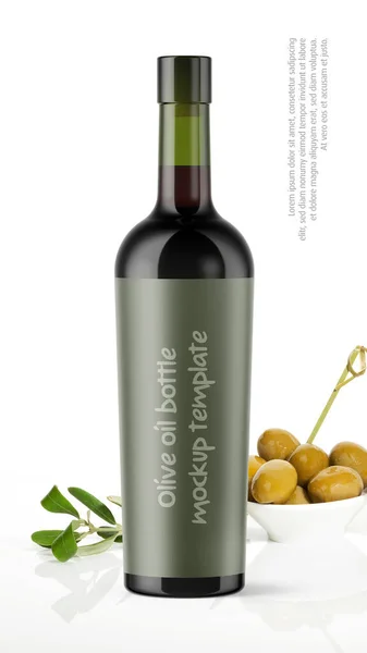 Olive Oil Bottle Mockup Template — 스톡 사진