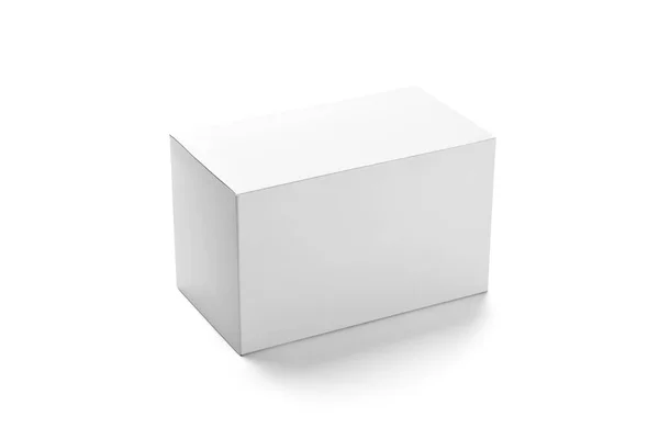 Caja Paquete Burla Sobre Fondo Blanco Renderizado —  Fotos de Stock