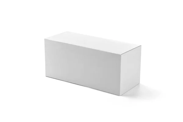 Package Box Mockup White Background Rendering — Φωτογραφία Αρχείου