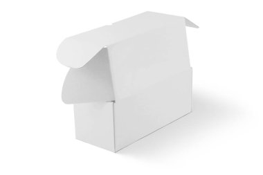 Beyaz Arkaplanda Paket Kutusu Yapılandırması 3B