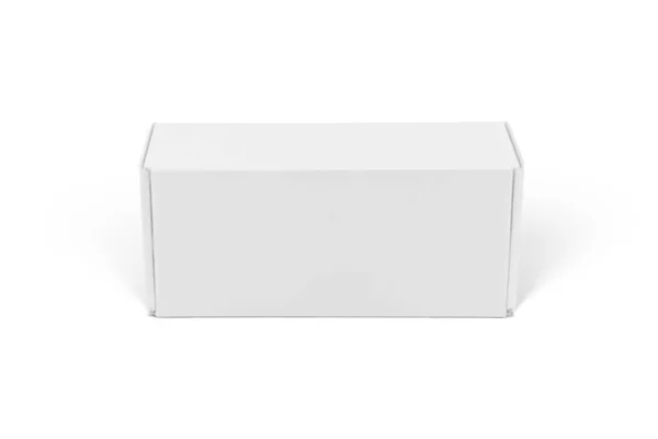 Package Box Mockup White Background Rendering — Foto Stock