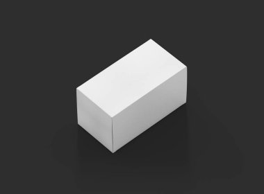 Package Box Mockup On Dark Background 3D Rendering