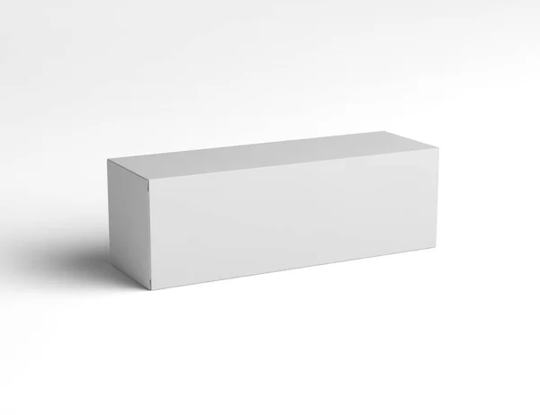 Horizontal Box Mockup Renderização — Fotografia de Stock