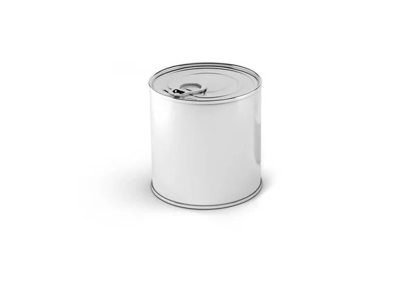 Food Tin Can Mockup Rendering — Foto Stock