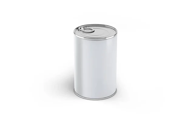 Food Tin Can Mockup Rendering — Stockfoto