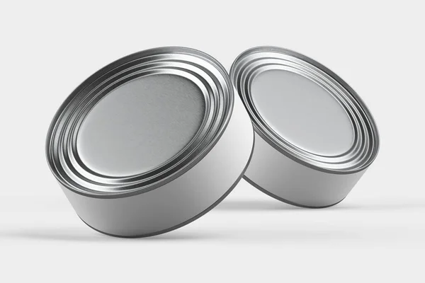 Food Tin Can Mockup 3Dレンダリング — ストック写真