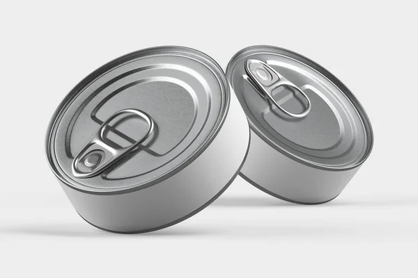 Food Tin Can Mock Rendering — стоковое фото
