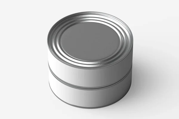 Food Tin Can Mockup 3Dレンダリング — ストック写真